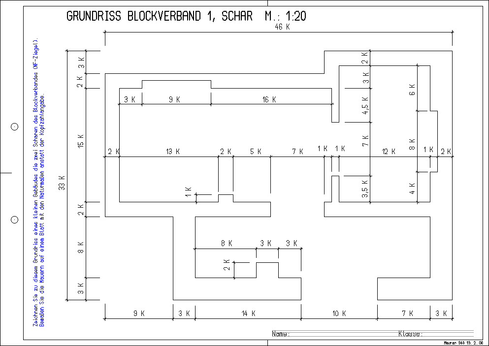 Blockverband 2, Angabe